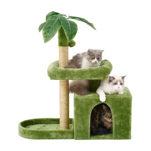 Cozy Leaf-Shaped Cat Tower